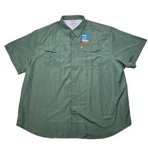 American Outdoorsman Fishing Shirt Mens 3XL Green Cool UPF Button Down NEW